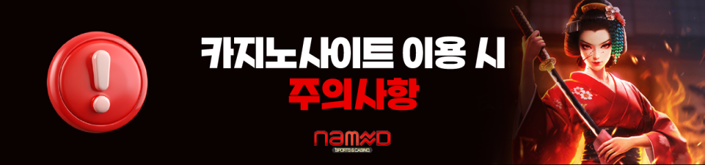 카지노사이트 이용 시 주의사항 이미지