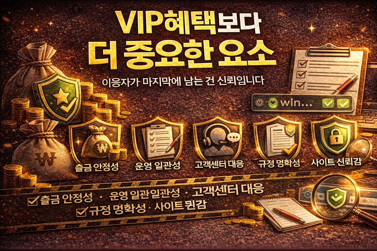 이용자들이 VIP 혜택보다 더 중요하게 보는 요소, 결국 오래 남는 것은 기본입니다
