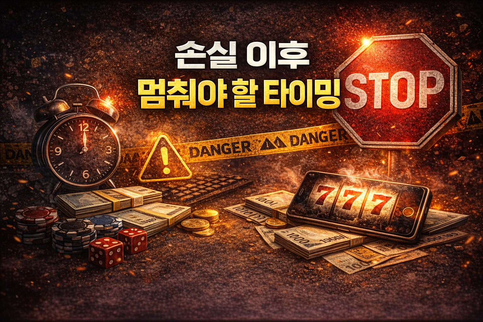손실 이후 재접속을 멈춰야 하는 타이밍을 표현한 대표 이미지