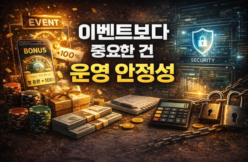 이벤트 많은 사이트보다 운영 안정성이 중요한 이유를 표현한 대표 이미지